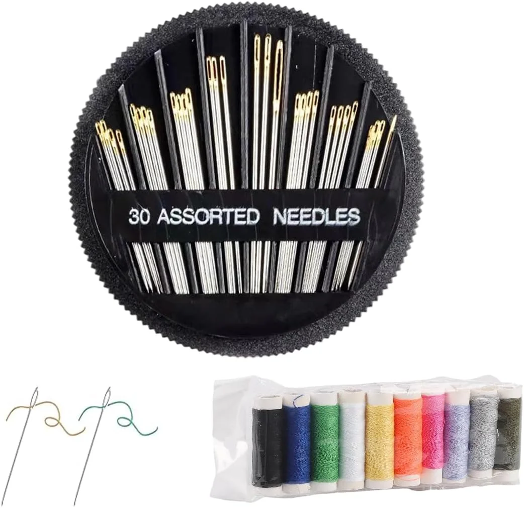 مجموعه سوزن خیاطی GHPKOTW شامل 30 سوزن خیاطی با 12 رول نخ رنگی، سوزن های خیاطی، سوزن های دستی، سوزن های رفو، سوزن های خیاطی دستی، سوزن های گلدوزی، سوزن های بافتنی نخ، سوزن های چشم بزرگ، خیاطی چرم مجموعه سوزن خیاطی GHPKOTW شامل 30 سوزن خیاطی با 12 رول نخ رنگی، سوزن های خیاطی، سوزن های دستی، سوزن های رفو، سوزن های خیاطی دستی، سوزن های گلدوزی، سوزن های بافتنی نخ، سوزن های چشم بزرگ، خیاطی چرم