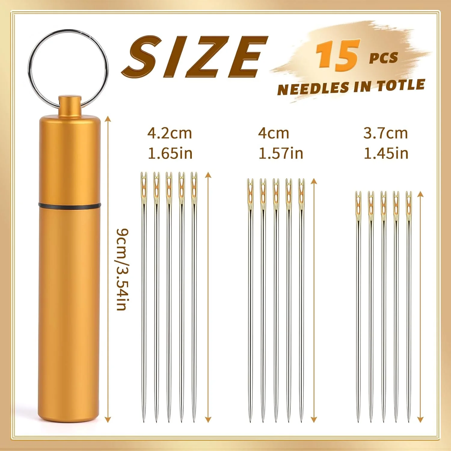 سوزن های خود نخ کن GarfxG 15 عددی، سوزن های نخ کردن آسان، سوزن های خیاطی دستی، ابزار خیاطی با یک لوله سوزن فلزی برای نگهداری لوازم جانبی سوزن گلدوزی خیاطی دست ساز