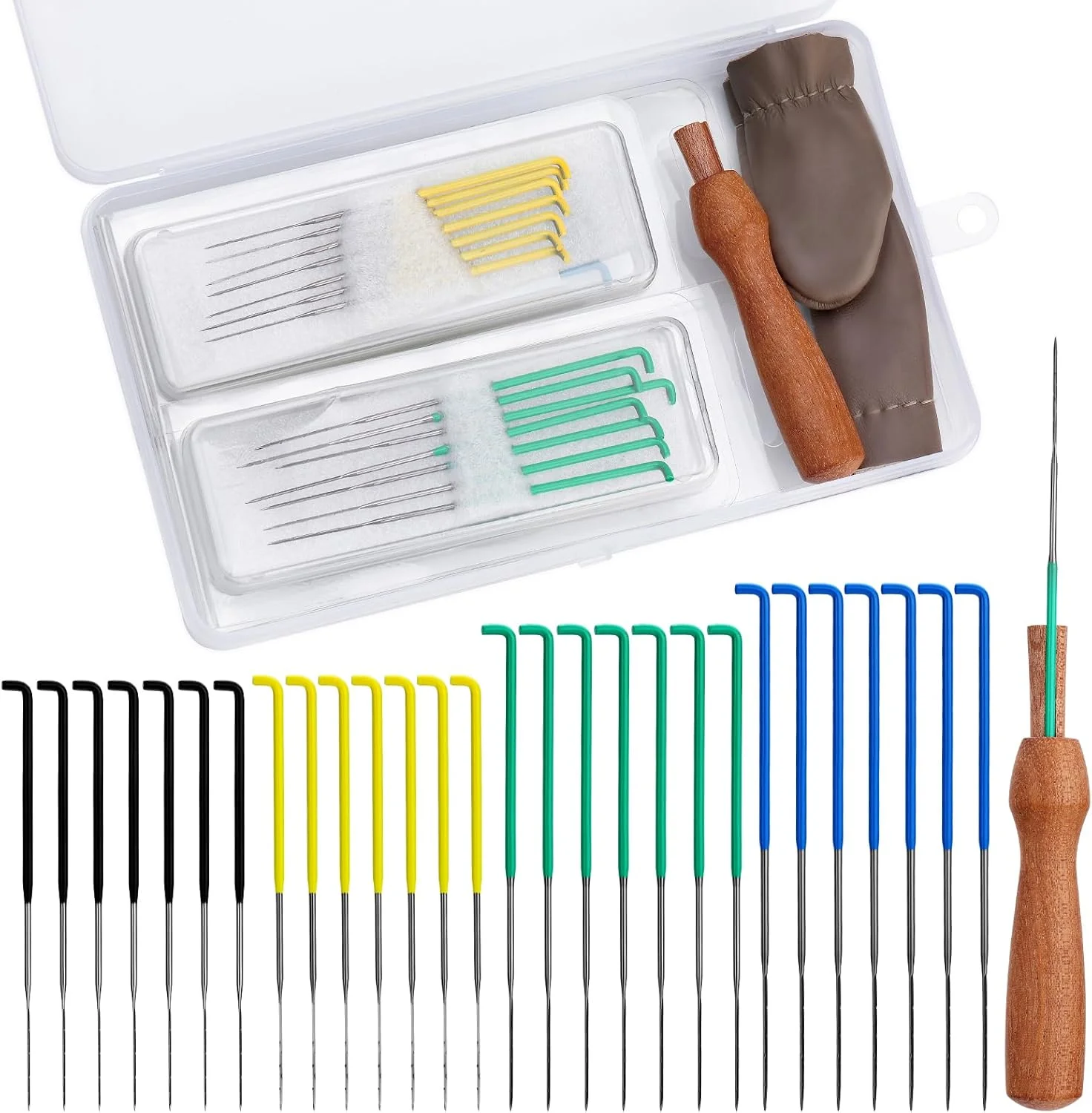 کیت شروع نمد دوزی FTEVEN، 28 عدد سوزن نمد دوزی در 4 سایز، کیت کامل ابزار نمد دوزی شامل سوزن های نمد دوزی، دسته چوبی لوازم نمد دوزی برای پروژه صنایع دستی نمد دوزی DIY کیت شروع نمد دوزی FTEVEN، 28 عدد سوزن نمد دوزی در 4 سایز، کیت کامل ابزار نمد دوزی شامل سوزن های نمد دوزی، دسته چوبی لوازم نمد دوزی برای پروژه صنایع دستی نمد دوزی DIY