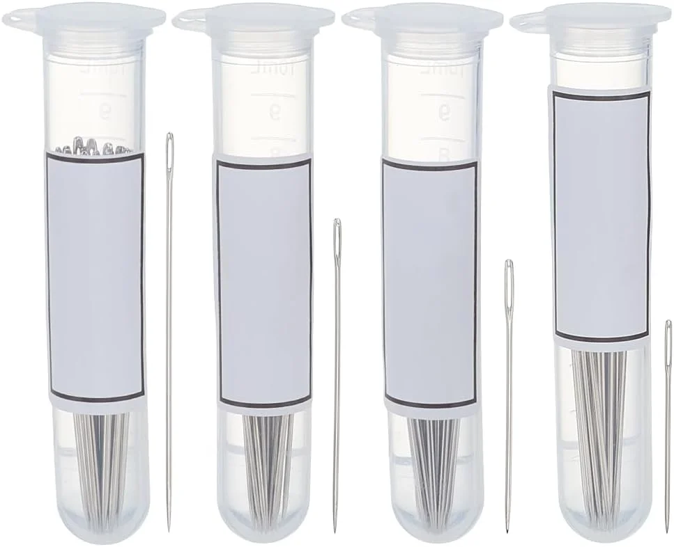 فری بلاز 100 عدد سوزن ساشیکو، سوزن های خیاطی دستی ساشیکو، سوزن گلدوزی، سوزن های خیاطی عمده با جعبه نگهداری پلاستیکی، 4 سایز