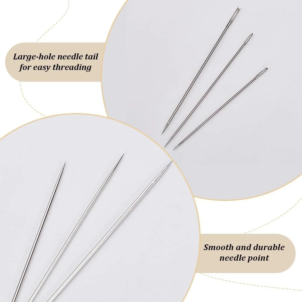 سوزن های ساشیکو FREEBLOSS، 6 عدد سوزن خیاطی دستی، سوزن های چشم بزرگ، سوزن های گلدوزی، سوزن های لحاف دوزی، سوزن های گلدوزی بلند برای پروژه های هنری و صنایع دستی