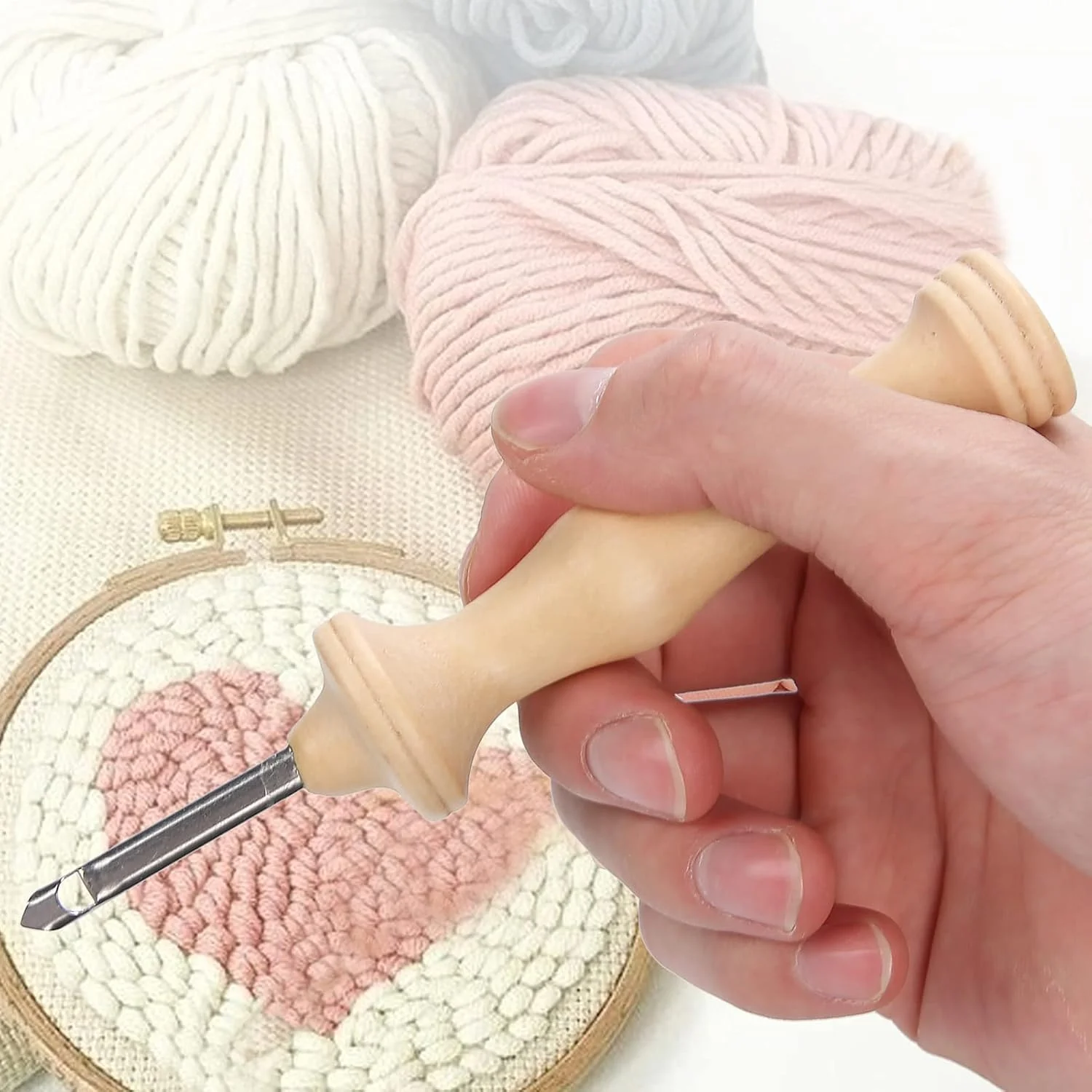 FURLOU سوزن پانچ گلدوزی DIY، کیت سوزن پانچ ابزار صنایع دستی DIY سوزن دوزی 5mm / 4mm برای دوخت تزیینات FURLOU سوزن پانچ گلدوزی DIY، کیت سوزن پانچ ابزار صنایع دستی DIY سوزن دوزی 5mm / 4mm برای دوخت تزیینات