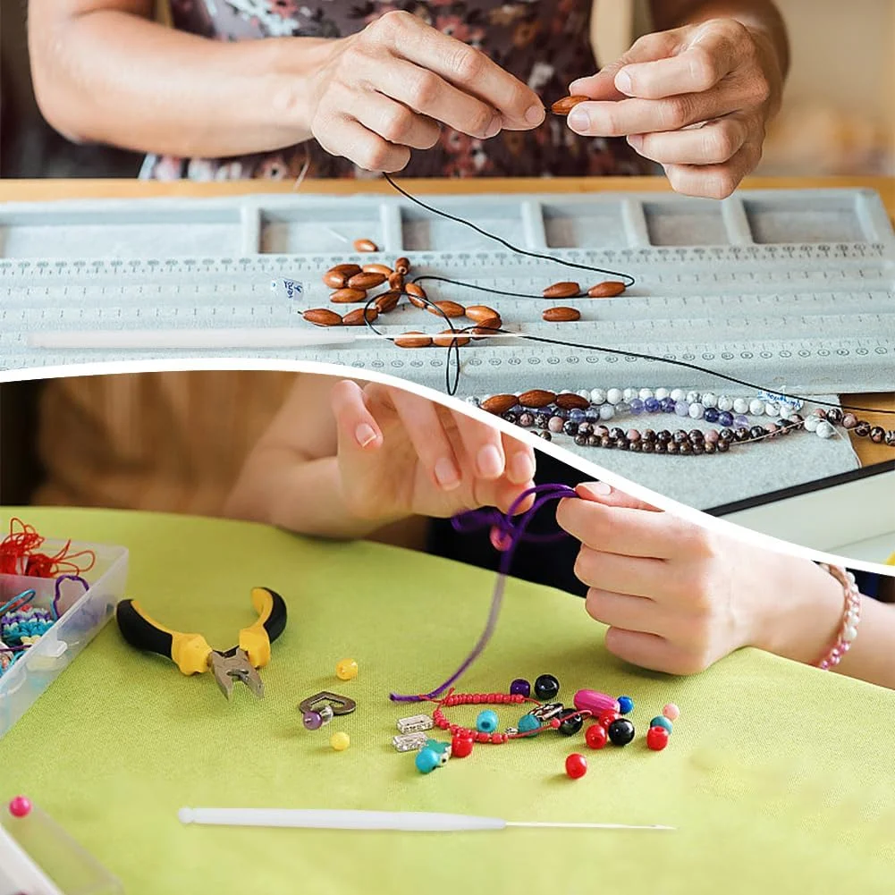 مجموعه سوزن های مهره دوزی ممتاز FREEBLOSS شامل 20 عدد سوزن 6.42 اینچی برای ساخت جواهرات، مهره دوزی و نخ کشی دستبند