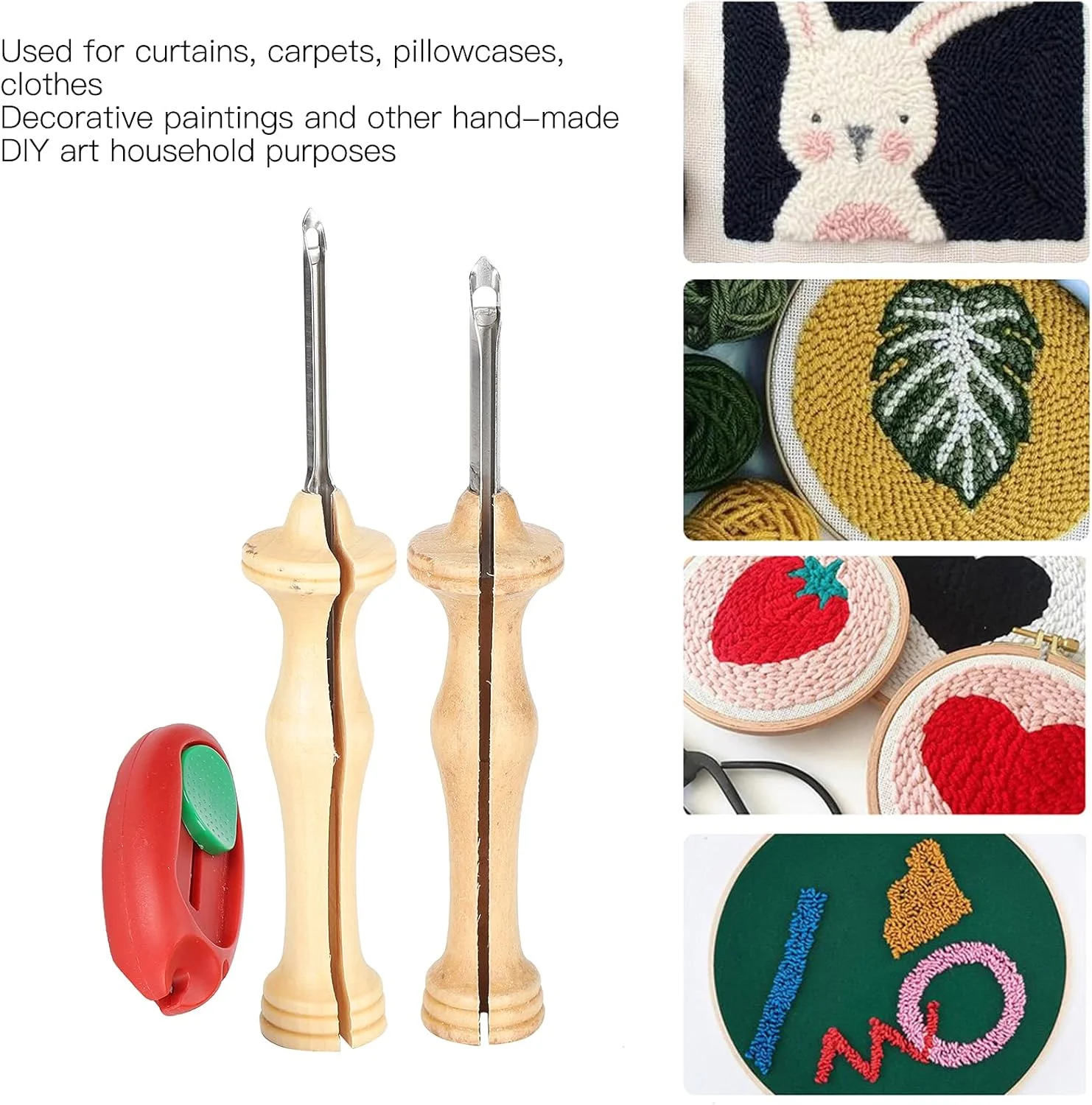 FURLOU سوزن پانچ گلدوزی DIY، کیت سوزن پانچ ابزار صنایع دستی DIY سوزن دوزی 5mm / 4mm برای دوخت تزیینات FURLOU سوزن پانچ گلدوزی DIY، کیت سوزن پانچ ابزار صنایع دستی DIY سوزن دوزی 5mm / 4mm برای دوخت تزیینات