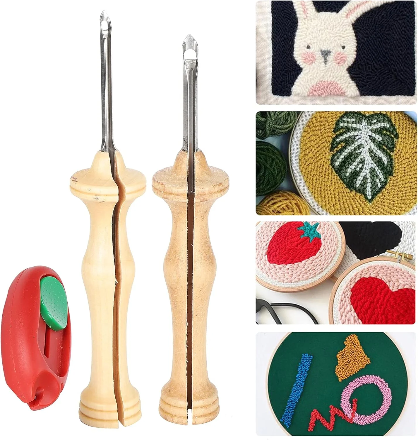 FURLOU سوزن پانچ گلدوزی DIY، کیت سوزن پانچ ابزار صنایع دستی DIY سوزن دوزی 5mm / 4mm برای دوخت تزیینات FURLOU سوزن پانچ گلدوزی DIY، کیت سوزن پانچ ابزار صنایع دستی DIY سوزن دوزی 5mm / 4mm برای دوخت تزیینات