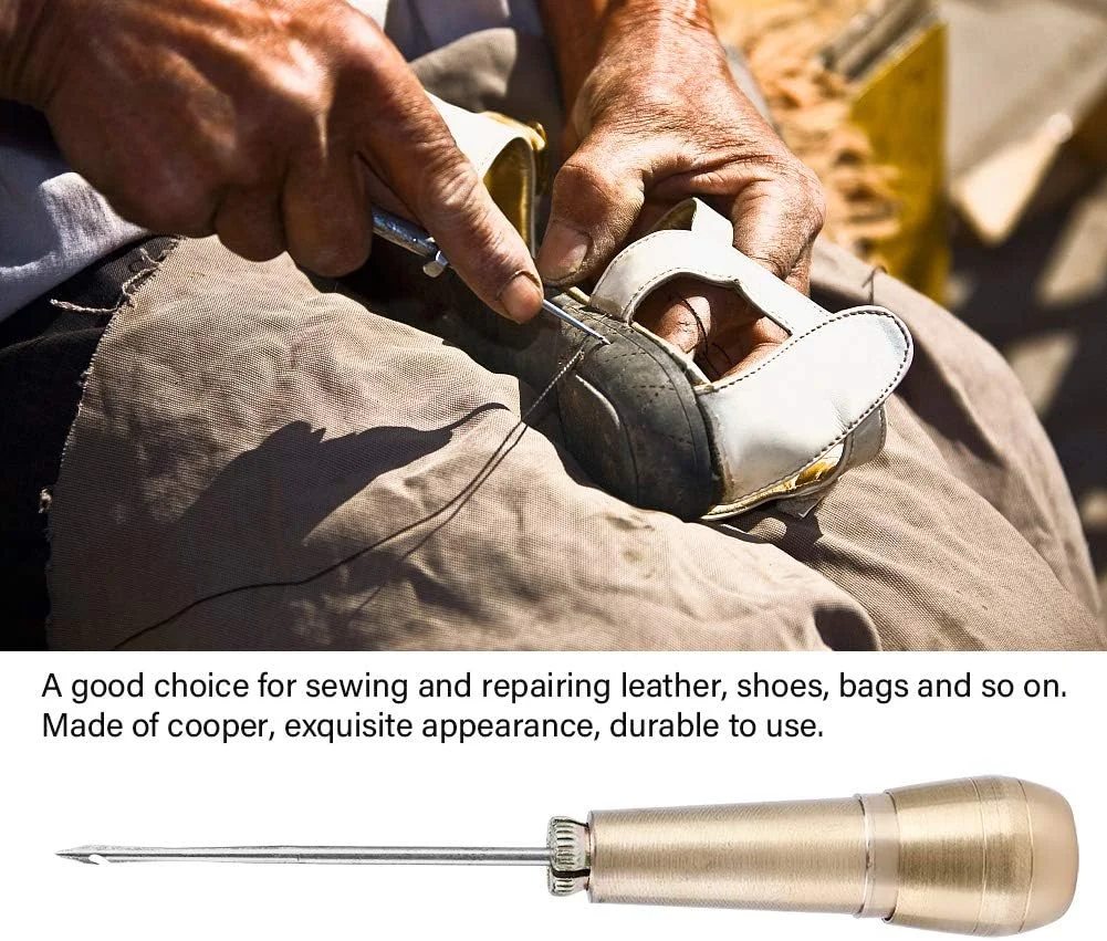 سوزن های درفش خیاطی فرن، 3 عدد سوزن درفش خیاطی، سوزن سوراخ خمیده برای دوخت کفش، کیف، تعمیر چرم، کیت درفش خیاطی چرم برای تعمیر و دوخت دستی DIY