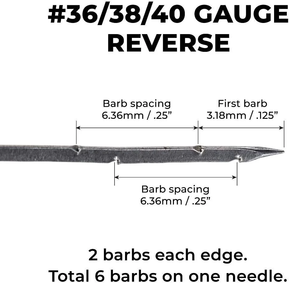 سوزن های نمد مالی - بسته 10 عددی سوزن - گیج 36 معکوس وارونه - سوزن - مناسب برای پشم کارد شده - پشم رِوینگ - نخ - پارچه نبافته - ابزار سوزن