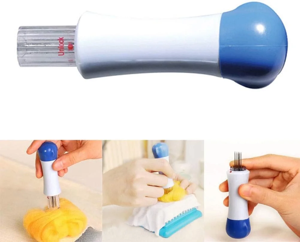 ست ابزار سوزن نمد دوزی با 7 سوزن خاردار پانچ، لوازم نمد دوزی DIY، هنر بخیه، نمد کاربردی و حرفه ای