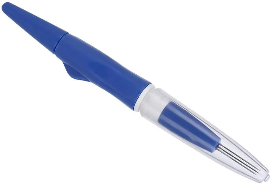 قلم سوزن نمدی، سوزن نمدی، 3 سوزن قلم نمدی، قلم نمدی قابل حمل، ابزار خیاطی چند سوزنه، قلم سوزن نمدی با حس راحتی در دست، سوزن نمدی برای کارهای دستی DIY (آبی)