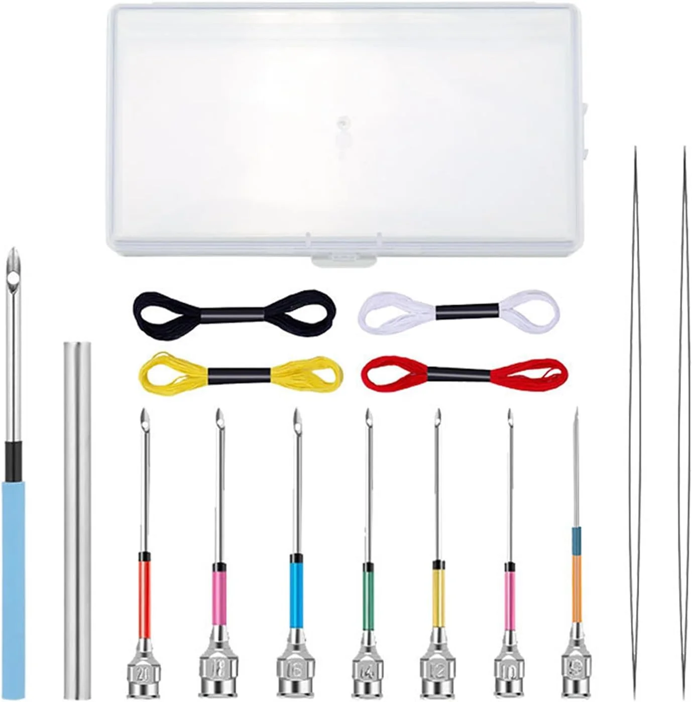 کیت سوزن نمدی، ابزار نمدی پشمی، مجموعه سوزن پانچ بخیه با دسته برای کاردستی پشمی، کیت ابزار سوزن نمدی پشمی