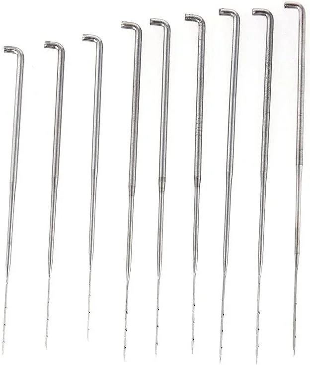 سوزن های نمد دوزی پشمی برای کاردستی، ابزار خیاطی خانگی DIY در 3 سایز 79mm، 86mm، 91mm (از هر سایز 3 عدد)