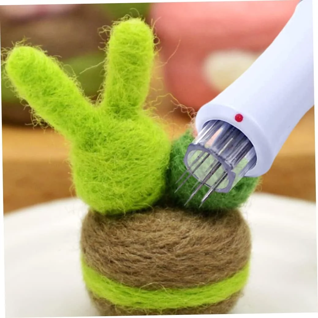 ابزار سوزن نمدی، کیت ابزار نمدی، دوخت نمدی پانچ استایل DIY با 7 سوزن خاردار برای تکه دوزی برای مبتدی