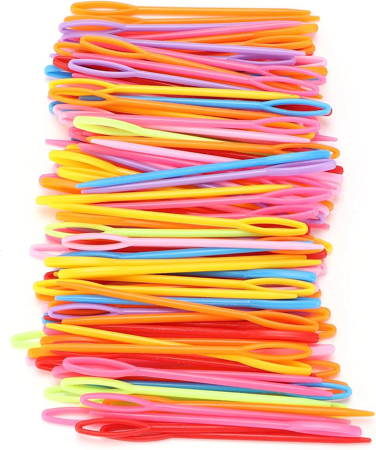 سوزن های پلاستیکی بافت FEIP، 1000 عدد سوزن خیاطی پلاستیکی رنگارنگ سوزن های گلدوزی برای خیاطی برای بافت برای DIY برای صنایع دستی