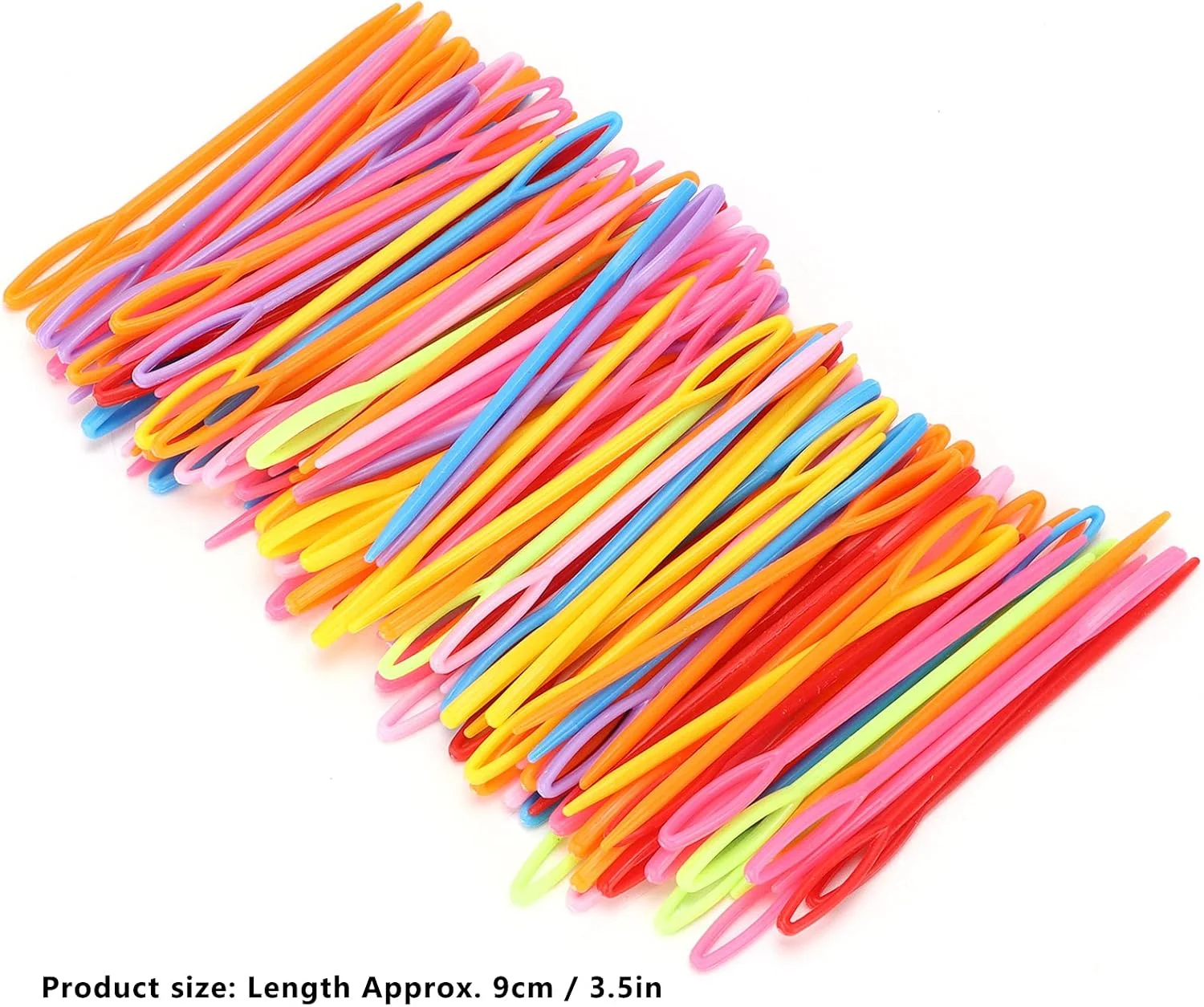 سوزن های بافتنی پلاستیکی FEIP، 1000 عدد سوزن خیاطی پلاستیکی رنگارنگ، سوزن های گلدوزی برای خیاطی، بافتنی، کاردستی و DIY