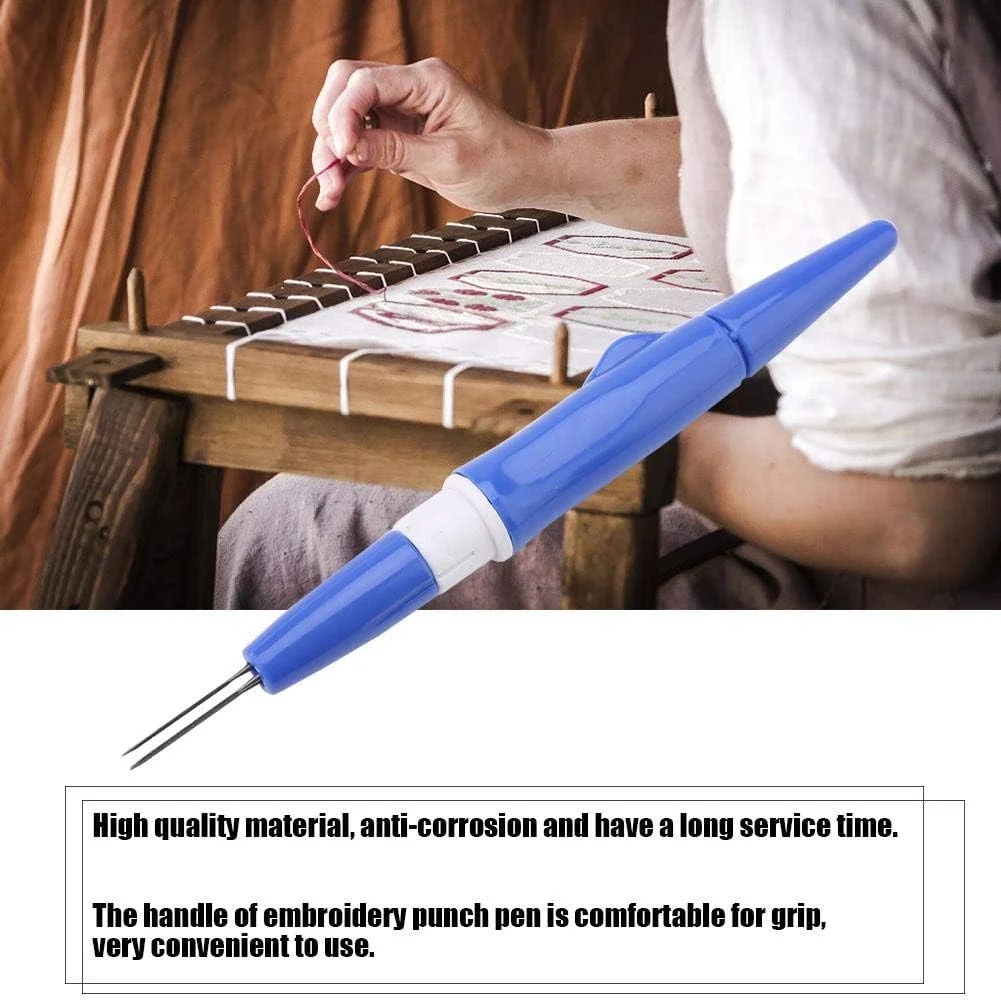 قلم سوزندوزی نمدی با 3 سوزن ظریف، ابزار ست لوازم نمدی پشمی، کاردستی DIY (آبی) قلم سوزندوزی نمدی با 3 سوزن ظریف، ابزار ست لوازم نمدی پشمی، کاردستی DIY (آبی)