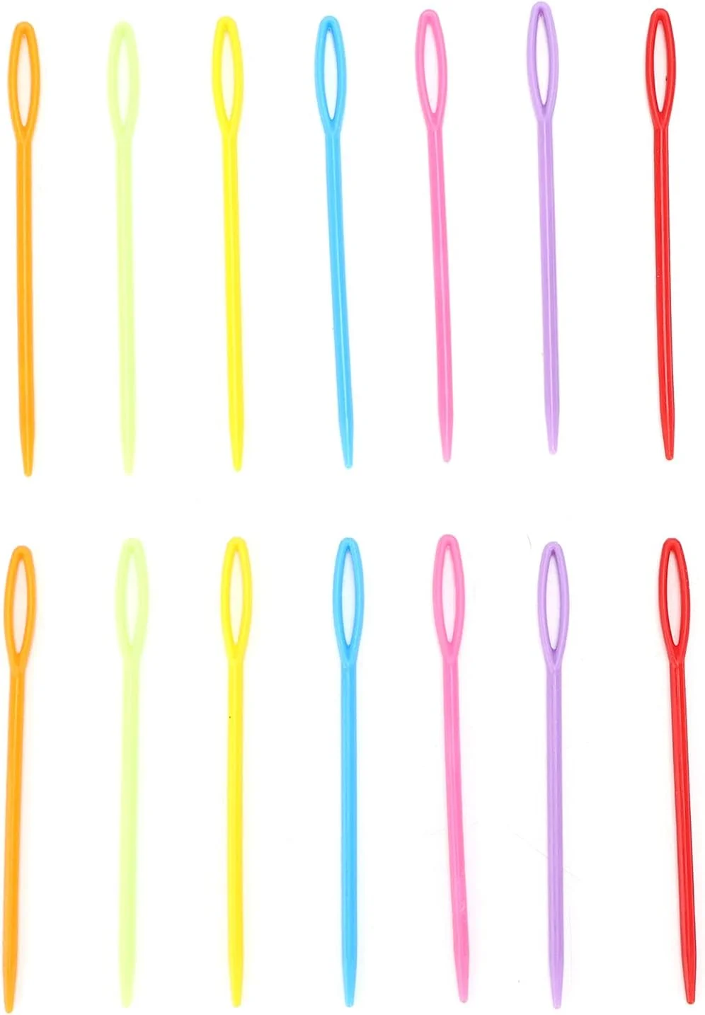 سوزن های بافتنی پلاستیکی FEIP، 1000 عدد سوزن خیاطی پلاستیکی رنگارنگ، سوزن های گلدوزی برای خیاطی، بافتنی، کاردستی و DIY