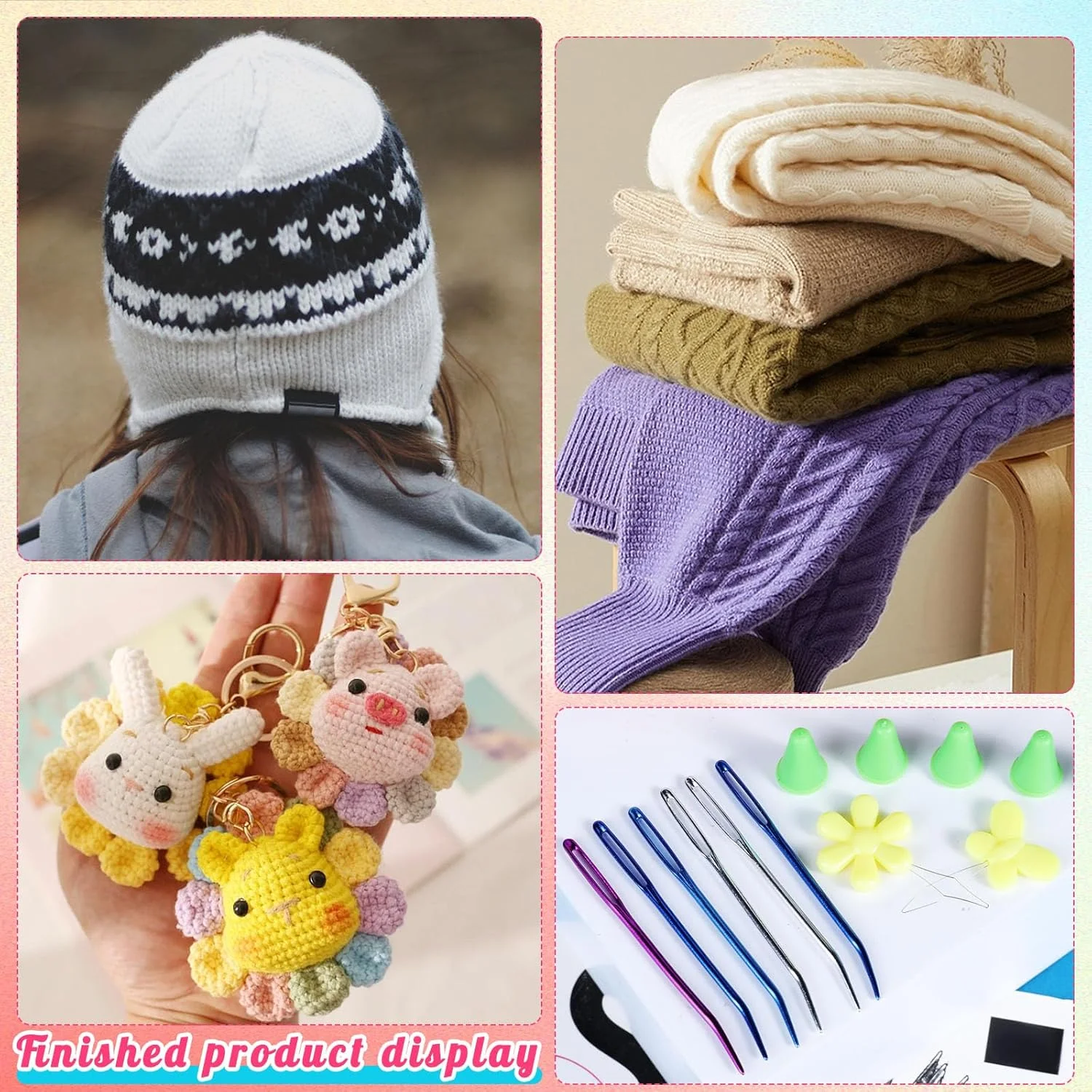 مجموعه سوزن های کوبلن فادوب 12 عددی، سوزن های نخ ضخیم با نوک گرد چشم بزرگ 6 رنگ، سوزن های خیاطی و رفو با چشم بزرگ، همراه با جعبه نگهداری سوزن و نشانگرهای بخیه مجموعه سوزن های کوبلن فادوب 12 عددی، سوزن های نخ ضخیم با نوک گرد چشم بزرگ 6 رنگ، سوزن های خیاطی و رفو با چشم بزرگ، همراه با جعبه نگهداری سوزن و نشانگرهای بخیه