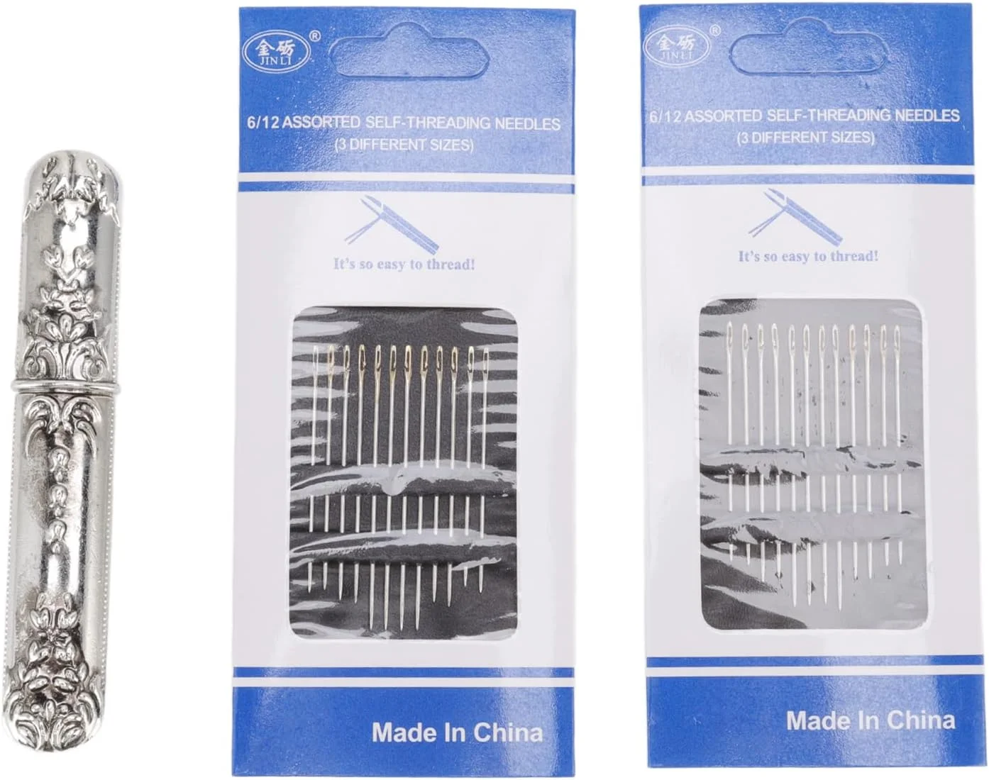 2 بسته سوزن های خیاطی چشمی بزرگ، نگهدارنده سوزن، جعبه سوزن برای بافندگی، گلدوزی، خیاطی و کوک متقاطع 2 بسته سوزن های خیاطی چشمی بزرگ، نگهدارنده سوزن، جعبه سوزن برای بافندگی، گلدوزی، خیاطی و کوک متقاطع