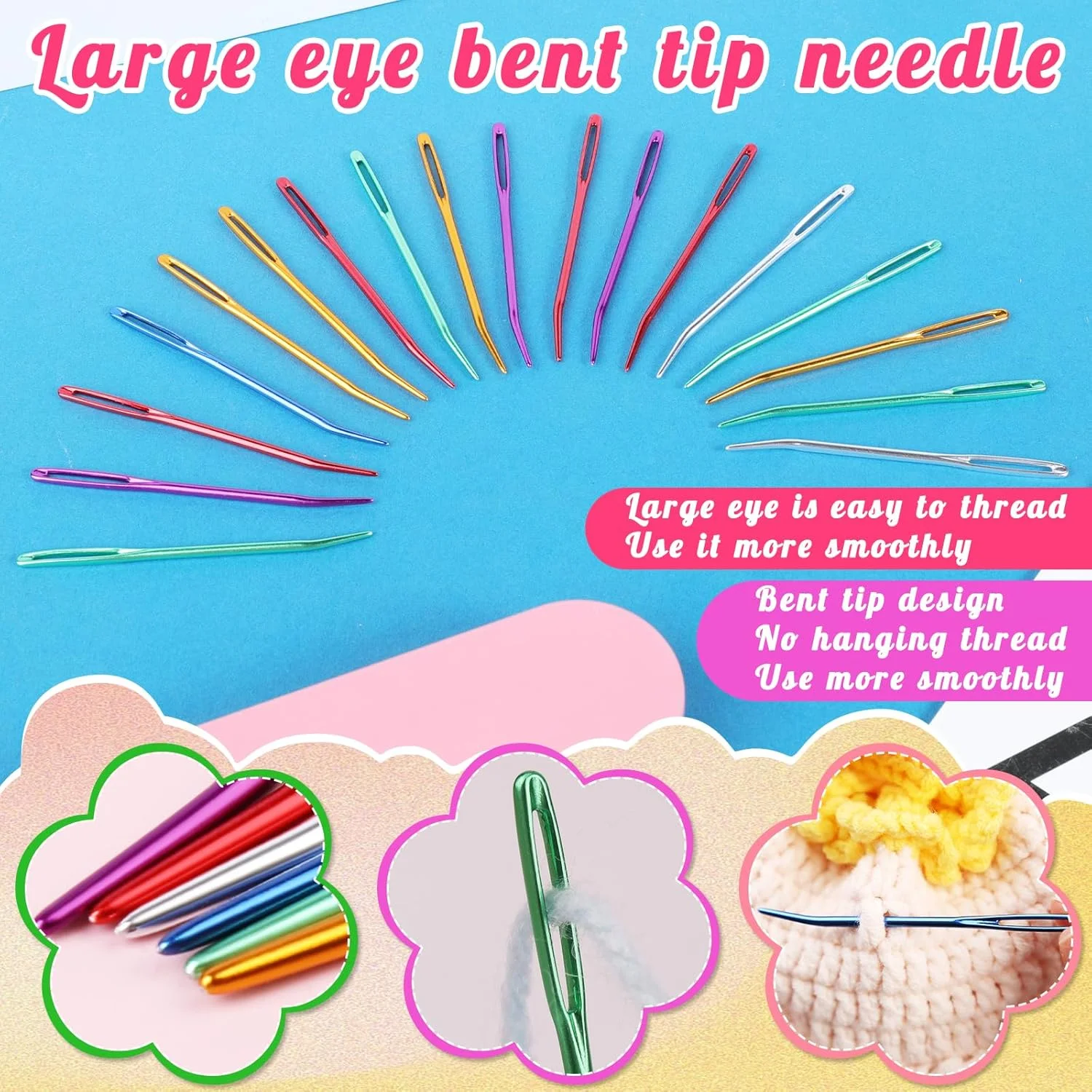 مجموعه سوزن های ملیله دوزی فادوب 50 عددی، 24 عدد سوزن نخ ضخیم با چشم بزرگ، 6 رنگ سوزن لحاف دوزی با چشم بزرگ، همراه با نشانگرهای بخیه سوزن های ضخیم و جعبه نگهداری برای ملیله دوزی و بافندگی مجموعه سوزن های ملیله دوزی فادوب 50 عددی، 24 عدد سوزن نخ ضخیم با چشم بزرگ، 6 رنگ سوزن لحاف دوزی با چشم بزرگ، همراه با نشانگرهای بخیه سوزن های ضخیم و جعبه نگهداری برای ملیله دوزی و بافندگی