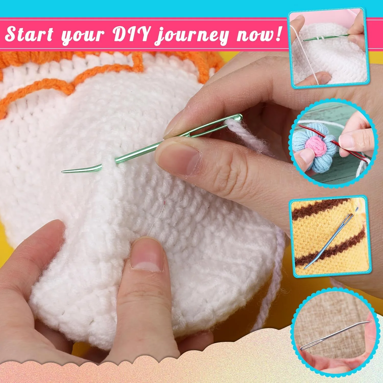 مجموعه سوزن های ملیله دوزی فادوب 12 عددی، سوزن های نخ ضخیم با نوک گرد و چشم بزرگ در 6 رنگ، سوزن های خیاطی و رفو با جعبه نگهداری و نشانگر بخیه مجموعه سوزن های ملیله دوزی فادوب 12 عددی، سوزن های نخ ضخیم با نوک گرد و چشم بزرگ در 6 رنگ، سوزن های خیاطی و رفو با جعبه نگهداری و نشانگر بخیه