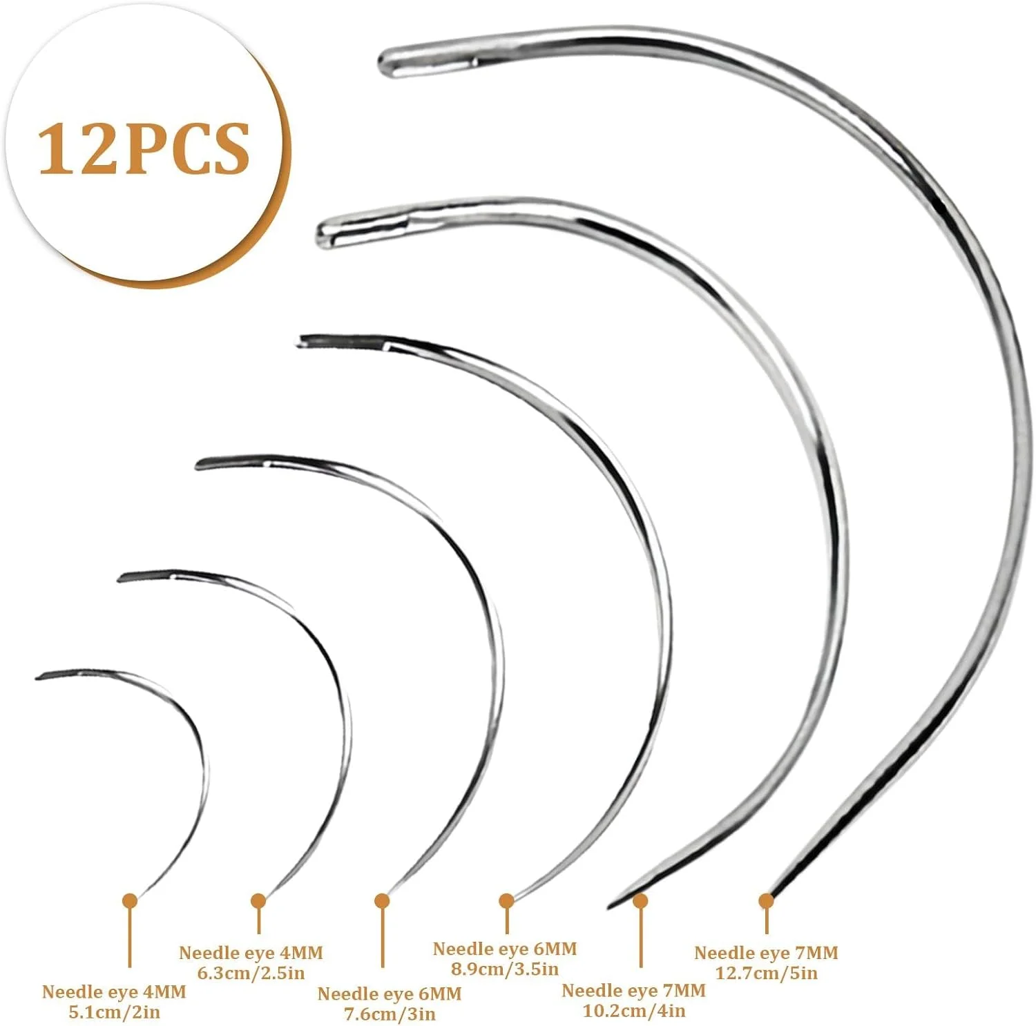 EOWVISN 12 عدد سوزن خمیده، سوزن های خیاطی خمیده، لوازم جانبی خیاطی DIY، ابزار خیاطی، سوزن های خمیده، سوزن های خمیده نوع C EOWVISN 12 عدد سوزن خمیده، سوزن های خیاطی خمیده، لوازم جانبی خیاطی DIY، ابزار خیاطی، سوزن های خمیده، سوزن های خمیده نوع C