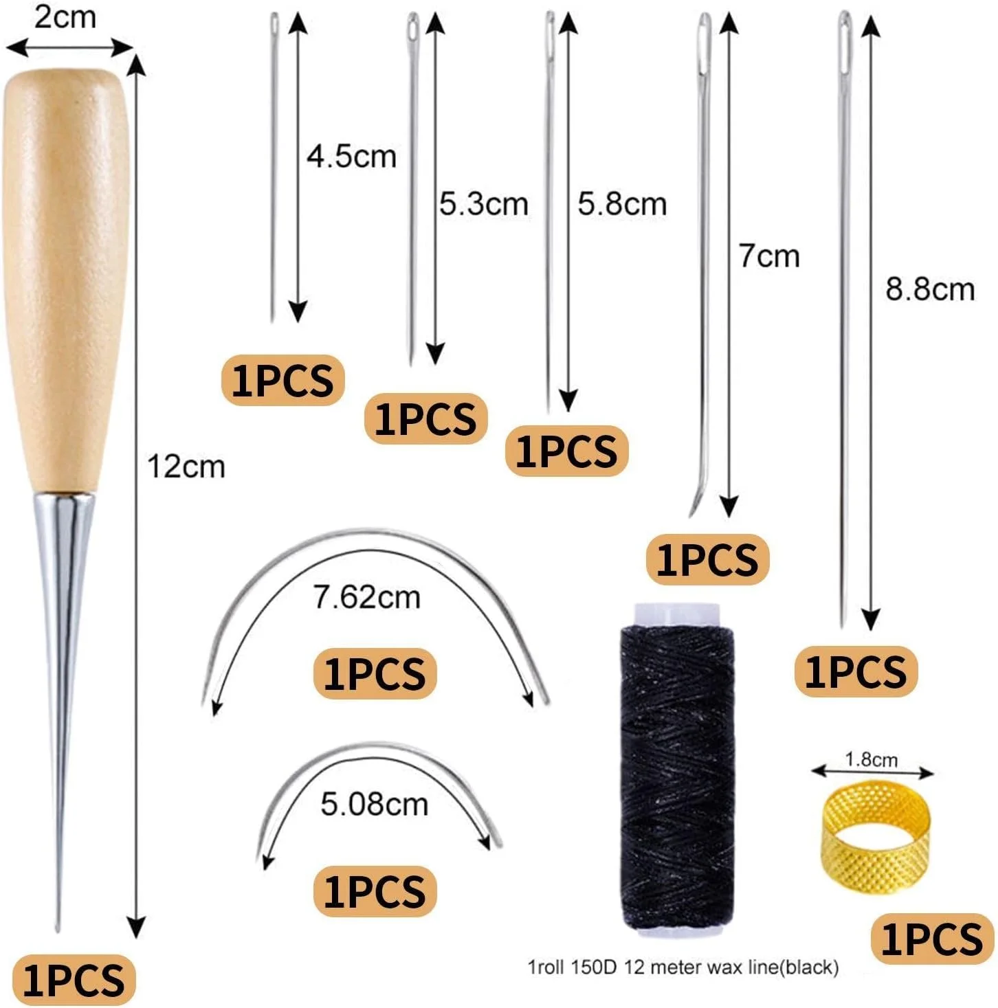 ست 10 عددی نخ چرمی مشکی کوچک EOWVISN، ست سوزن پانچ، سوزن روکش، سوزن دوخت پارچه ضخیم، سوزن دوخت بدون نخ، سوزن گرد برای دوخت ست 10 عددی نخ چرمی مشکی کوچک EOWVISN، ست سوزن پانچ، سوزن روکش، سوزن دوخت پارچه ضخیم، سوزن دوخت بدون نخ، سوزن گرد برای دوخت