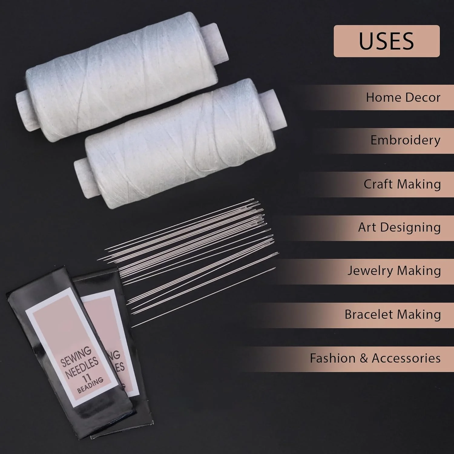 سوزن های پولک دوزی Pony مناسب برای مهره دوزی، خیاطی و گلدوزی دستی سایز 11: 3 بسته - طول سوزن: 53 میلی متر سوزن های پولک دوزی Pony مناسب برای مهره دوزی، خیاطی و گلدوزی دستی سایز 11: 3 بسته - طول سوزن: 53 میلی متر