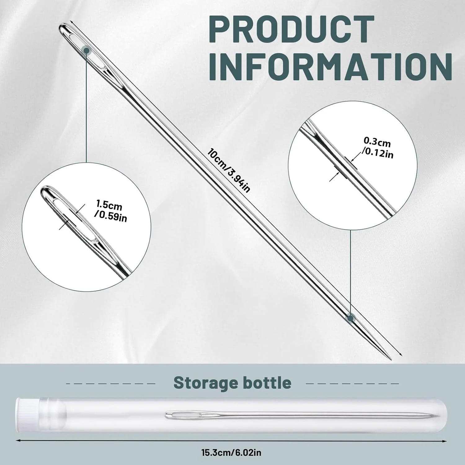 سوزن خیاطی بزرگ 4 اینچی، سوزن های خیاطی دستی، سوزن های گلدوزی، سوزن های روکش مبلمان برای خیاطی دستی با لوله نگهداری سوزن برای تعمیر، لحاف دوزی، دوخت سوزن خیاطی بزرگ 4 اینچی، سوزن های خیاطی دستی، سوزن های گلدوزی، سوزن های روکش مبلمان برای خیاطی دستی با لوله نگهداری سوزن برای تعمیر، لحاف دوزی، دوخت