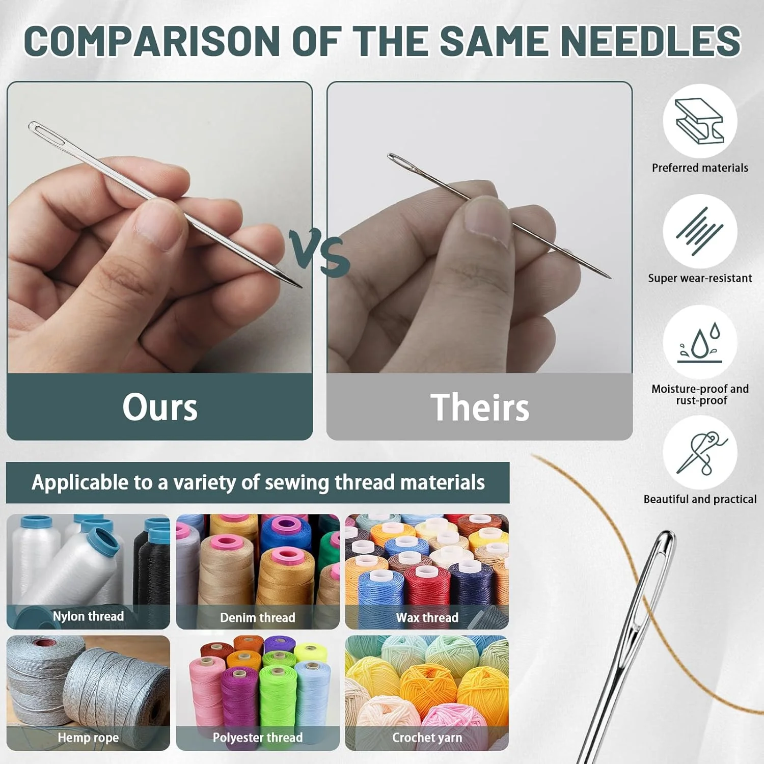سوزن خیاطی بزرگ 4 اینچی، سوزن های خیاطی دستی، سوزن های گلدوزی، سوزن های روکش مبلمان برای خیاطی دستی با لوله نگهداری سوزن برای تعمیر، لحاف دوزی، دوخت سوزن خیاطی بزرگ 4 اینچی، سوزن های خیاطی دستی، سوزن های گلدوزی، سوزن های روکش مبلمان برای خیاطی دستی با لوله نگهداری سوزن برای تعمیر، لحاف دوزی، دوخت