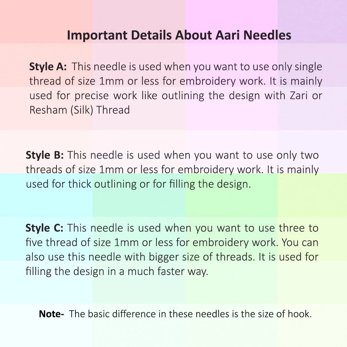 ست سوزن های گلدوزی آری Embroiderymaterial مناسب برای ابریشم، زری و نخ بافتنی - بسته 5 عددی ست سوزن های گلدوزی آری Embroiderymaterial مناسب برای ابریشم، زری و نخ بافتنی - بسته 5 عددی