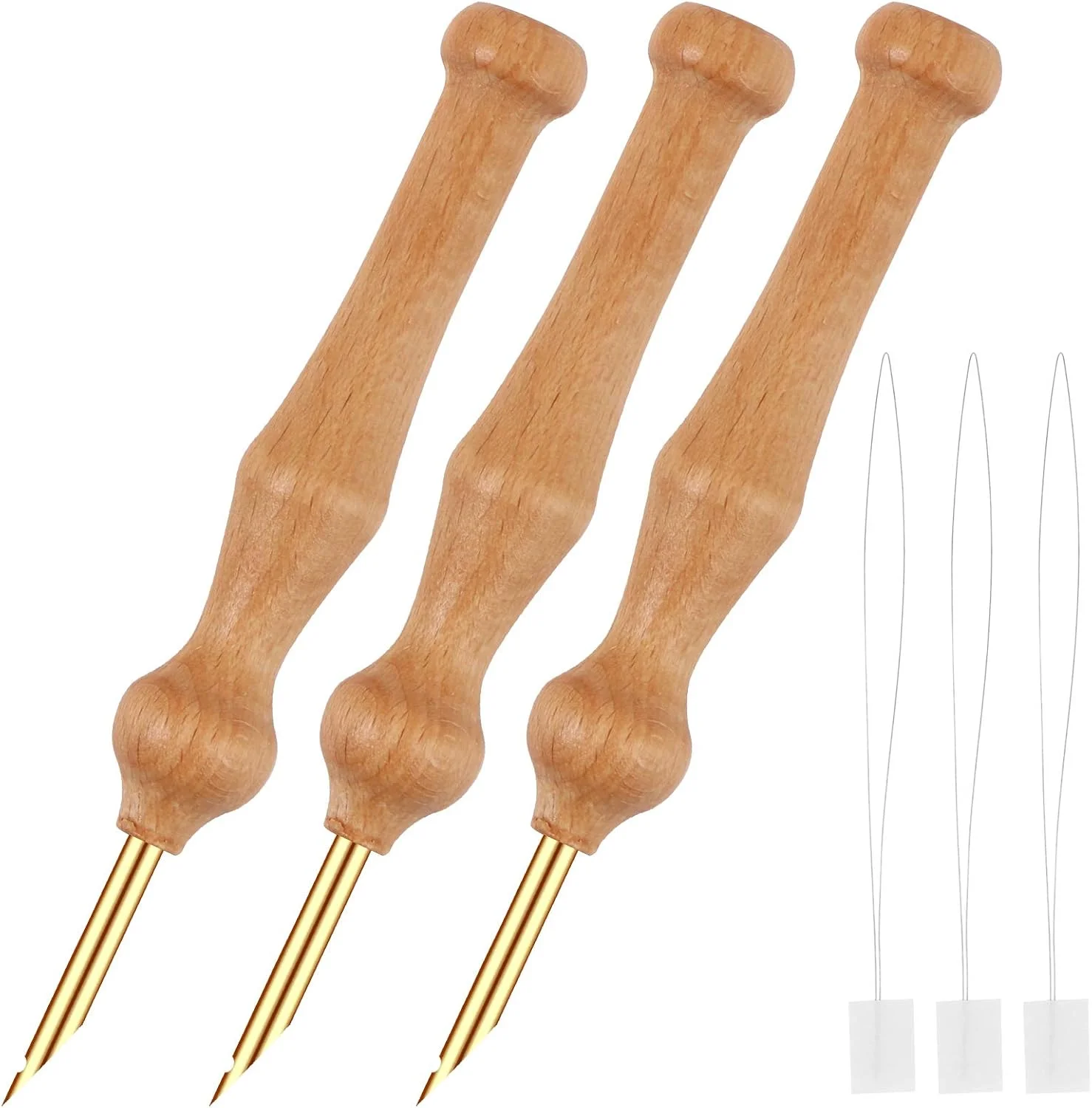 قلم های گلدوزی دسته چوبی Benbo، 3 عدد سوزن پانچ گلدوزی نخ و 3 عدد سوزن نخ کن ابزار بافندگی DIY دوخت تزئینی وصله دوزی قلاب بافی فرش قلم های گلدوزی دسته چوبی Benbo، 3 عدد سوزن پانچ گلدوزی نخ و 3 عدد سوزن نخ کن ابزار بافندگی DIY دوخت تزئینی وصله دوزی قلاب بافی فرش