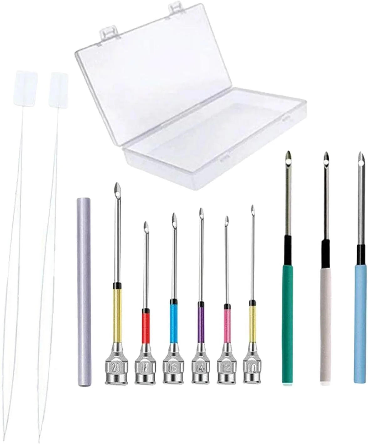 ست 12 عددی پانچ سوزن گلدوزی DIY، ابزار نخ کشی سوزن، ابزار صنایع دستی برای مبتدیان کوک صلیبی، فرش های پرزدار، خیاطی، ملیله دوزی - D ست 12 عددی پانچ سوزن گلدوزی DIY، ابزار نخ کشی سوزن، ابزار صنایع دستی برای مبتدیان کوک صلیبی، فرش های پرزدار، خیاطی، ملیله دوزی - D