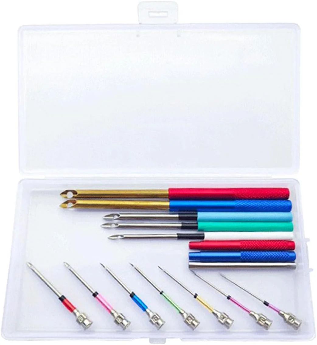 ست 12 عددی پانچ سوزن گلدوزی DIY، ابزار نخ کشی سوزن، ابزار صنایع دستی برای مبتدیان کوک صلیبی، فرش های پرزدار، خیاطی، ملیله دوزی - D ست 12 عددی پانچ سوزن گلدوزی DIY، ابزار نخ کشی سوزن، ابزار صنایع دستی برای مبتدیان کوک صلیبی، فرش های پرزدار، خیاطی، ملیله دوزی - D