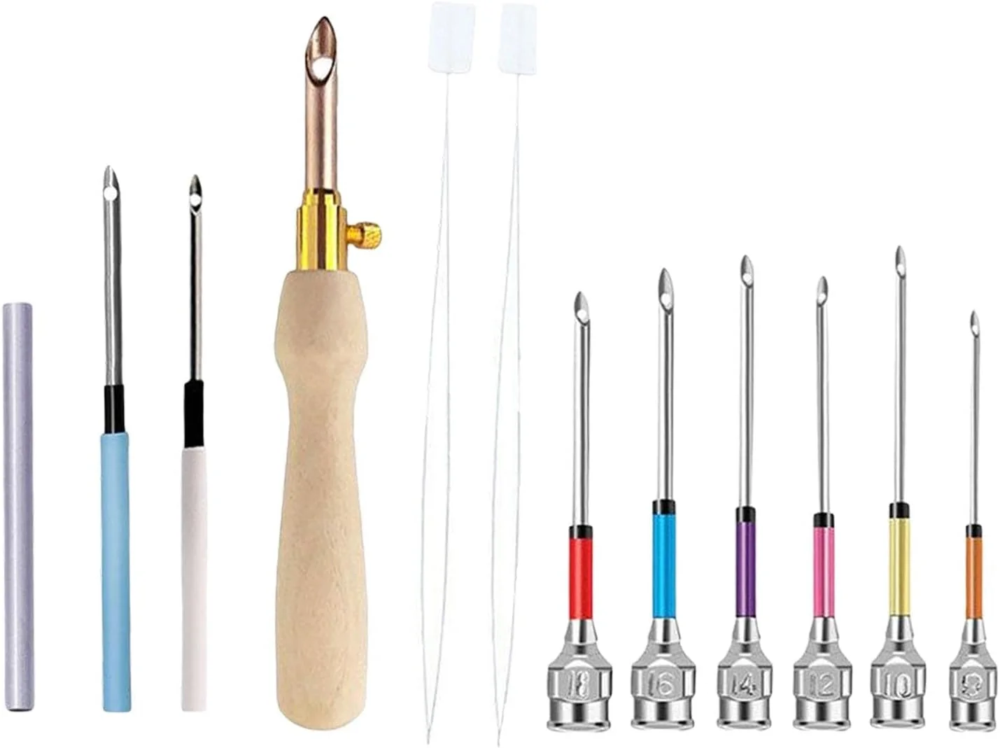 ست 12 عددی سوزن پانچ DIY، ابزار نخکش سوزن، ابزار صنایع دستی برای مبتدیان گلدوزی، فرشهای پرزدار، خیاطی و ملیلهدوزی - E ست 12 عددی سوزن پانچ DIY، ابزار نخکش سوزن، ابزار صنایع دستی برای مبتدیان گلدوزی، فرشهای پرزدار، خیاطی و ملیلهدوزی - E