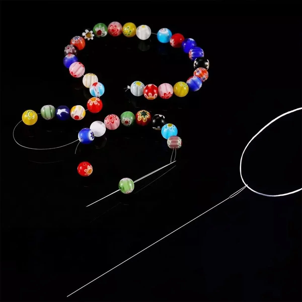 سوزن مهره دوزی تاشو Embroiderymaterial برای نخ کردن مهره های کوچک مدل C - 0.5X135MM - 1 عدد سوزن مهره دوزی تاشو Embroiderymaterial برای نخ کردن مهره های کوچک مدل C - 0.5X135MM - 1 عدد