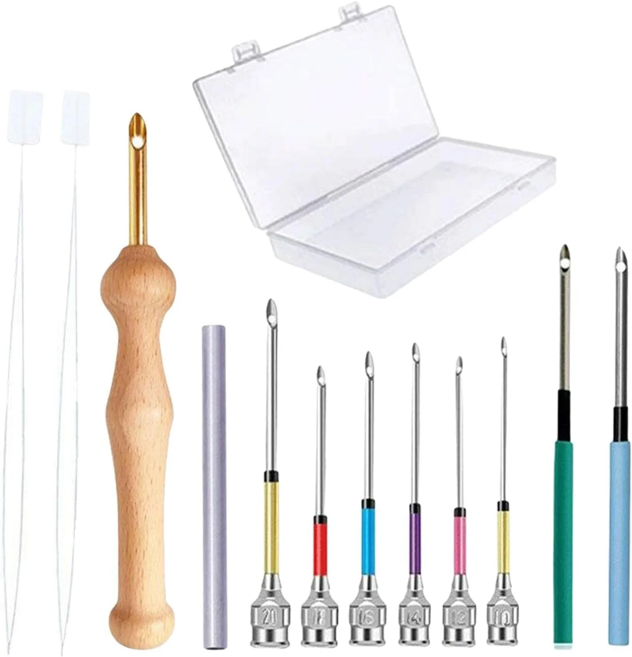 ست 12 عددی پانچ سوزن گلدوزی DIY، ابزار نخ کشی سوزن، ابزار کاردستی برای مبتدیان کوک صلیبی، فرش های پرزدار، ملیله دوزی - C ست 12 عددی پانچ سوزن گلدوزی DIY، ابزار نخ کشی سوزن، ابزار کاردستی برای مبتدیان کوک صلیبی، فرش های پرزدار، ملیله دوزی - C