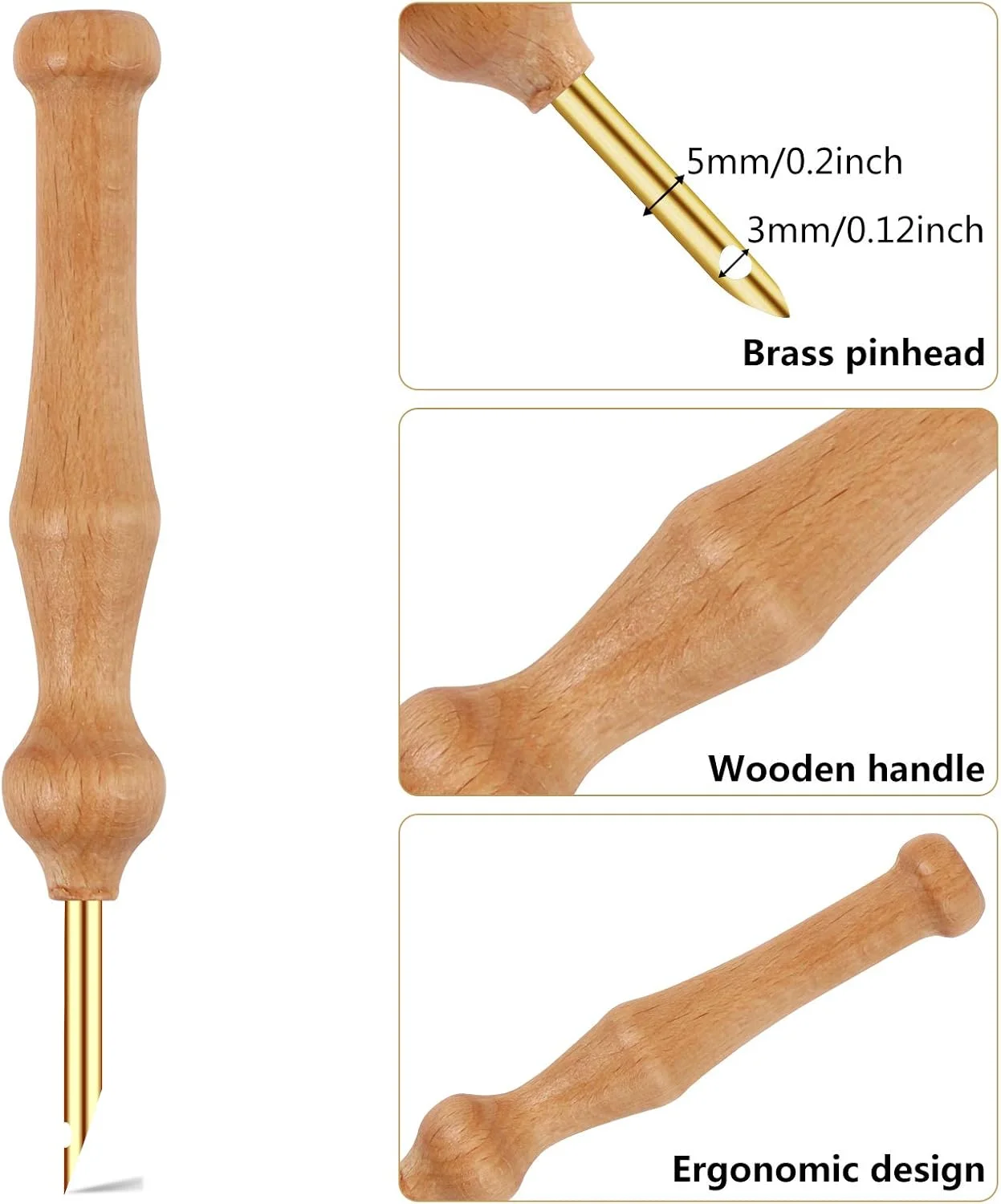 قلم های گلدوزی دسته چوبی Benbo، 3 عدد سوزن پانچ گلدوزی نخ و 3 عدد سوزن نخ کن ابزار بافندگی DIY دوخت تزئینی وصله دوزی قلاب بافی فرش قلم های گلدوزی دسته چوبی Benbo، 3 عدد سوزن پانچ گلدوزی نخ و 3 عدد سوزن نخ کن ابزار بافندگی DIY دوخت تزئینی وصله دوزی قلاب بافی فرش