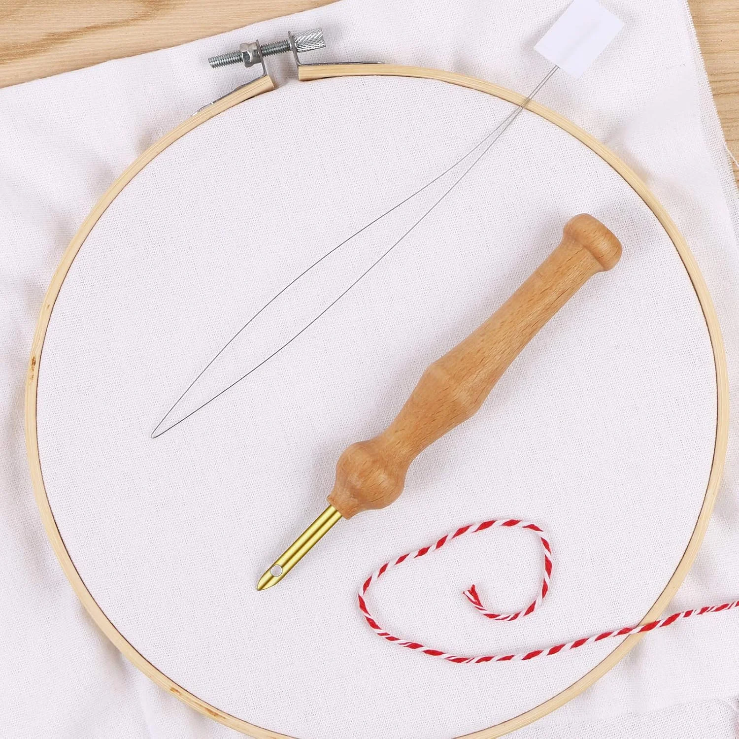 قلم های گلدوزی دسته چوبی Benbo، 3 عدد سوزن پانچ گلدوزی نخ و 3 عدد سوزن نخ کن ابزار بافندگی DIY دوخت تزئینی وصله دوزی قلاب بافی فرش قلم های گلدوزی دسته چوبی Benbo، 3 عدد سوزن پانچ گلدوزی نخ و 3 عدد سوزن نخ کن ابزار بافندگی DIY دوخت تزئینی وصله دوزی قلاب بافی فرش