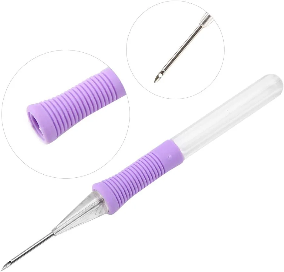 ابزار پانچ سوزنی گلدوزی با قابلیت تعویض، شامل 3 سوزن بخیه، مناسب برای نخ قالی روسی، سوزن پانچ نخ، ابزار بافتنی و خیاطی DIY ابزار پانچ سوزنی گلدوزی با قابلیت تعویض، شامل 3 سوزن بخیه، مناسب برای نخ قالی روسی، سوزن پانچ نخ، ابزار بافتنی و خیاطی DIY