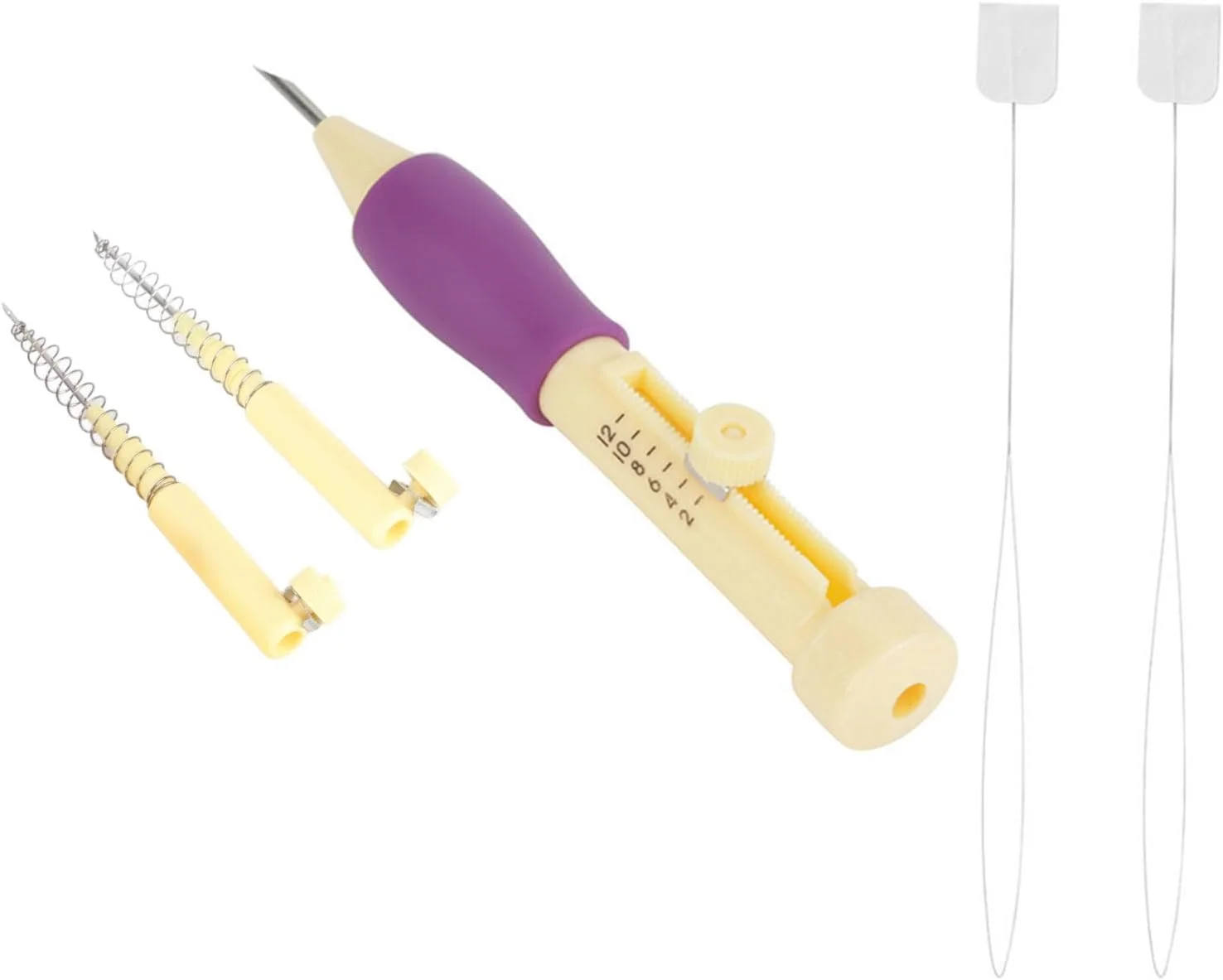 ست سوزن پانچ گلدوزی، سوزن های استیل ضد زنگ ممتاز با دسته راحت برای صنایع دستی DIY و تزئینات پارچه ای [ست سوزن گلدوزی] (#1)