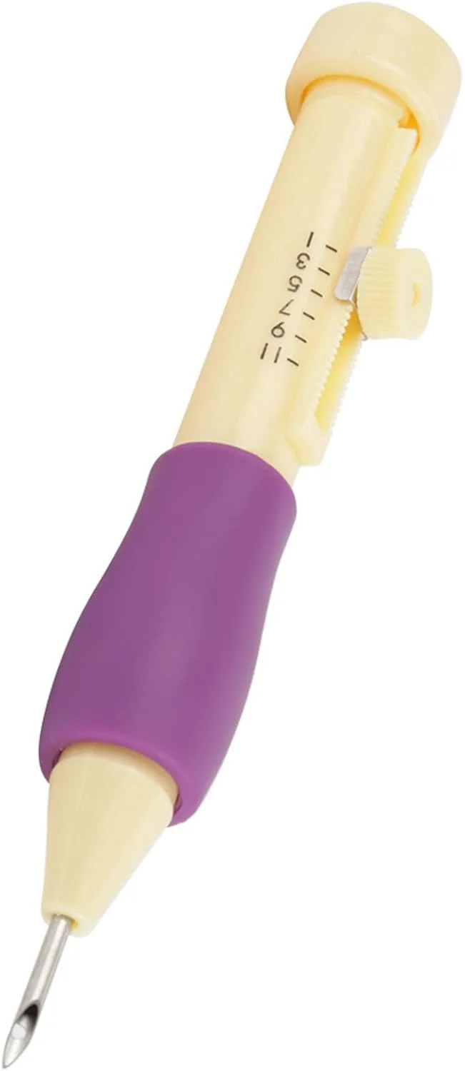 ست سوزن پانچ گلدوزی، سوزن های استیل ضد زنگ ممتاز با دسته راحت برای صنایع دستی DIY و تزئینات پارچه ای [ست سوزن گلدوزی] (#1)