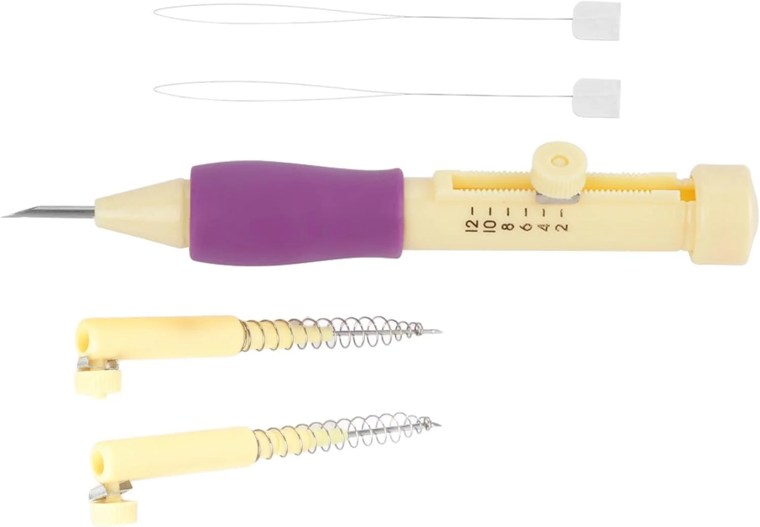 ست سوزن پانچ گلدوزی، سوزن های استیل ضد زنگ ممتاز با دسته راحت برای صنایع دستی DIY و تزئینات پارچه ای [ست سوزن گلدوزی] (#1)