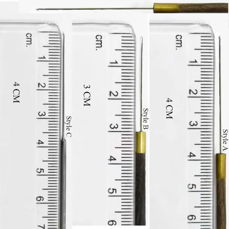 سوزن گلدوزی نقطه ای (0.5 میلی متر) برای مهره دوزی و گلدوزی سیم فرانسوی، B