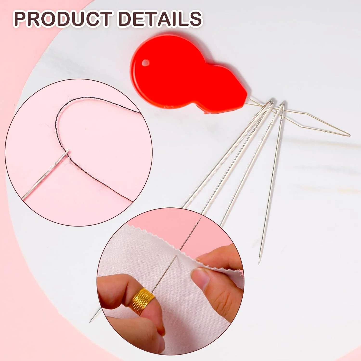 اورولا 40 عدد سوزن گلدوزی برای خیاطی دستی، سوزن های خیاطی چشم بزرگ برای خیاطی دستی، 7 سایز سوزن خیاطی، سوزن برای خیاطی دستی با سوزن نخ کن، انگشتانه، لوازم خیاطی برای صنایع دستی دست دوز اورولا 40 عدد سوزن گلدوزی برای خیاطی دستی، سوزن های خیاطی چشم بزرگ برای خیاطی دستی، 7 سایز سوزن خیاطی، سوزن برای خیاطی دستی با سوزن نخ کن، انگشتانه، لوازم خیاطی برای صنایع دستی دست دوز