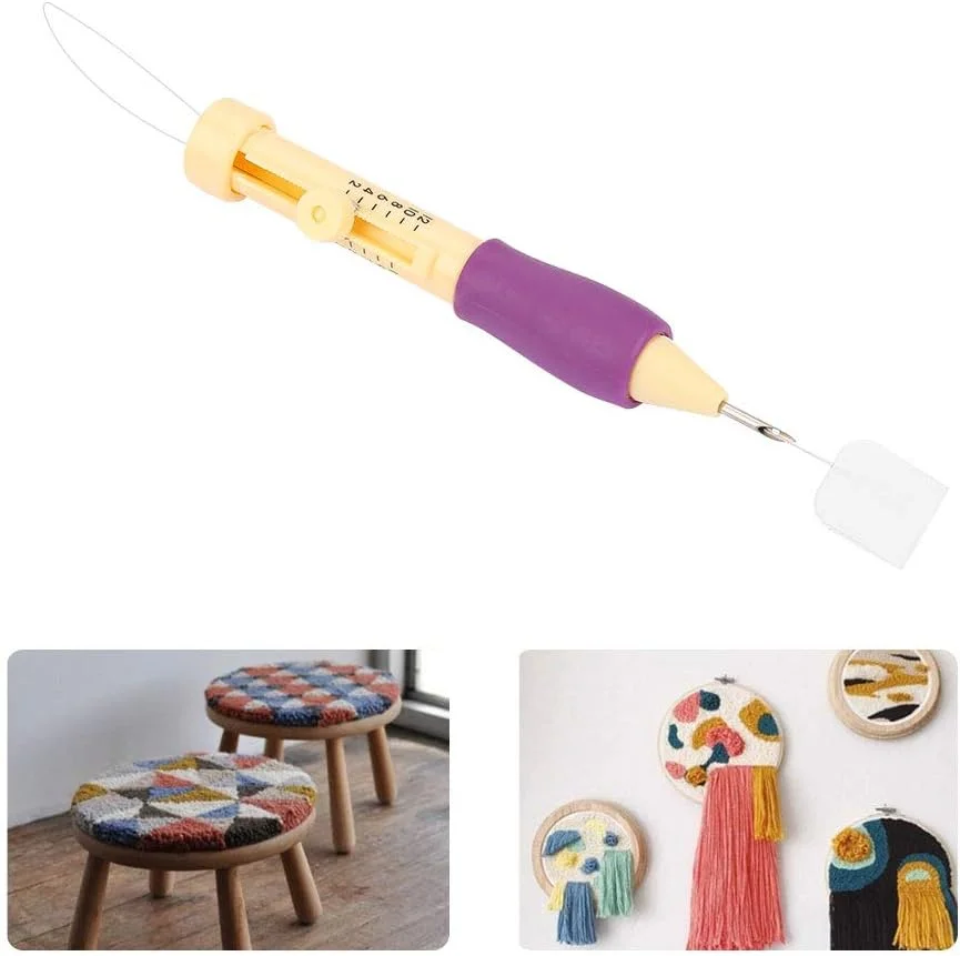 سوزن پانچ گلدوزی، سوزن پانچ، ست سوزن پانچ 2 فنری، مناسب برای ساخت صنایع دستی DIY، راحت برای بالش و لباس سوزن پانچ گلدوزی، سوزن پانچ، ست سوزن پانچ 2 فنری، مناسب برای ساخت صنایع دستی DIY، راحت برای بالش و لباس