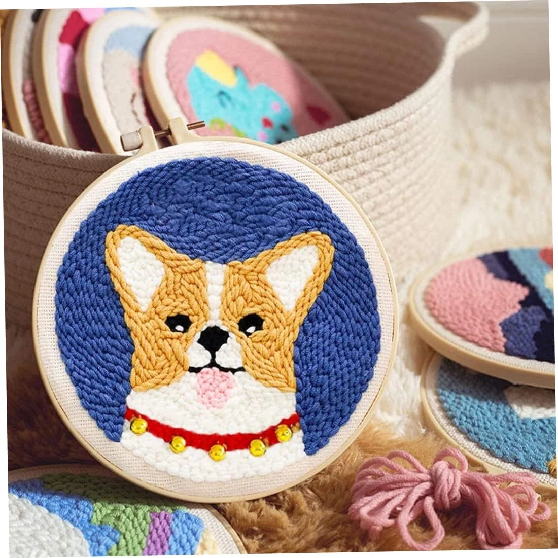 ست های سوزن پانچ گلدوزی، نخ فرش، سوزن های پانچ، نخ های سوزن برای مبتدیان DIY Cross Stitching 17PCS ست های سوزن پانچ گلدوزی، نخ فرش، سوزن های پانچ، نخ های سوزن برای مبتدیان DIY Cross Stitching 17PCS
