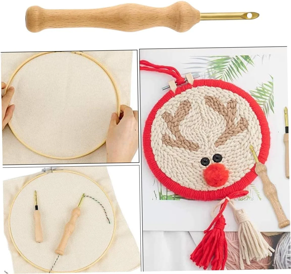 ست های سوزن پانچ گلدوزی، نخ فرش، سوزن های پانچ، نخ های سوزن برای مبتدیان DIY Cross Stitching 17PCS ست های سوزن پانچ گلدوزی، نخ فرش، سوزن های پانچ، نخ های سوزن برای مبتدیان DIY Cross Stitching 17PCS