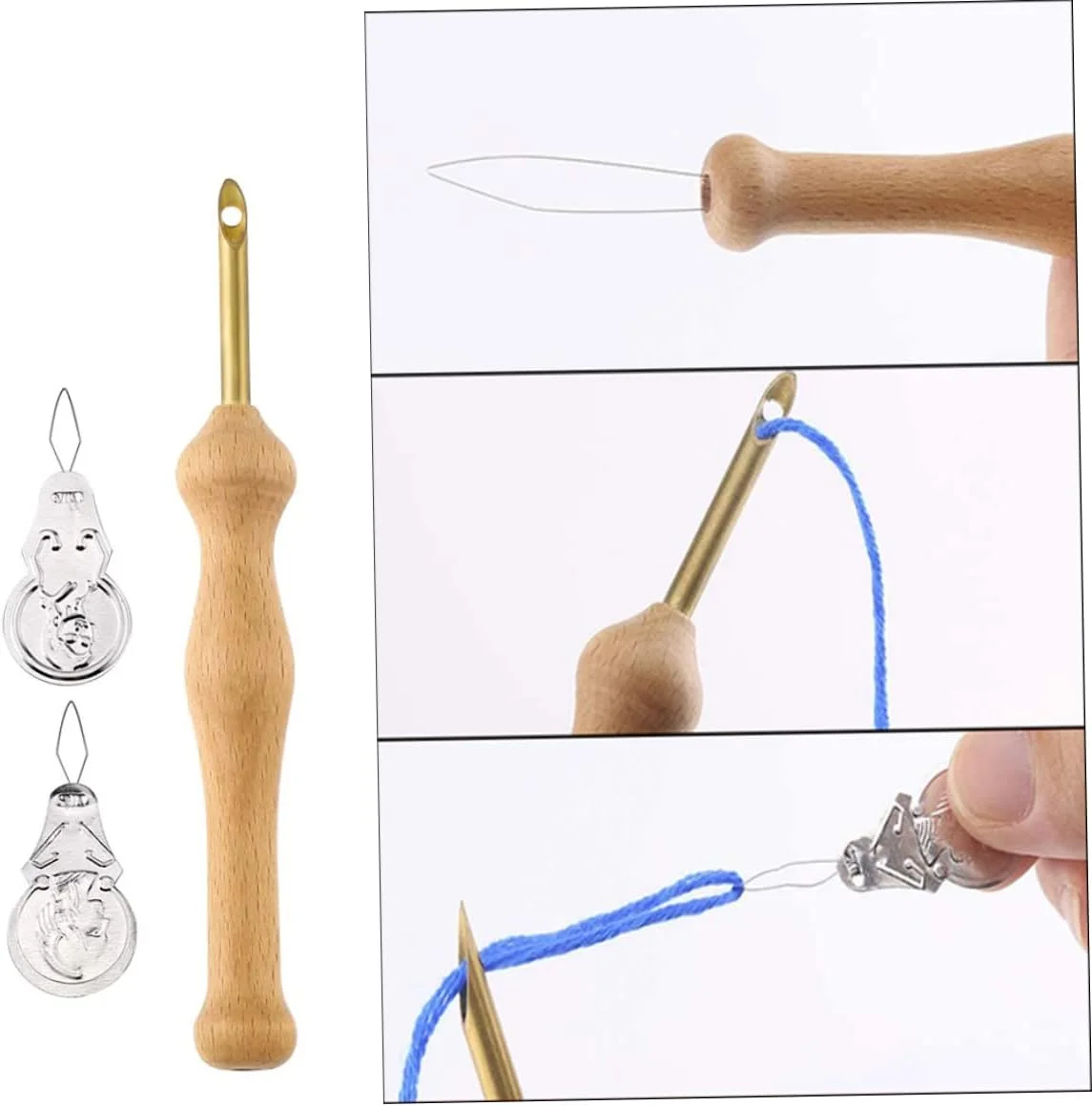 ست های سوزن پانچ گلدوزی، نخ فرش، سوزن های پانچ، نخ های سوزن برای مبتدیان DIY Cross Stitching 17PCS ست های سوزن پانچ گلدوزی، نخ فرش، سوزن های پانچ، نخ های سوزن برای مبتدیان DIY Cross Stitching 17PCS