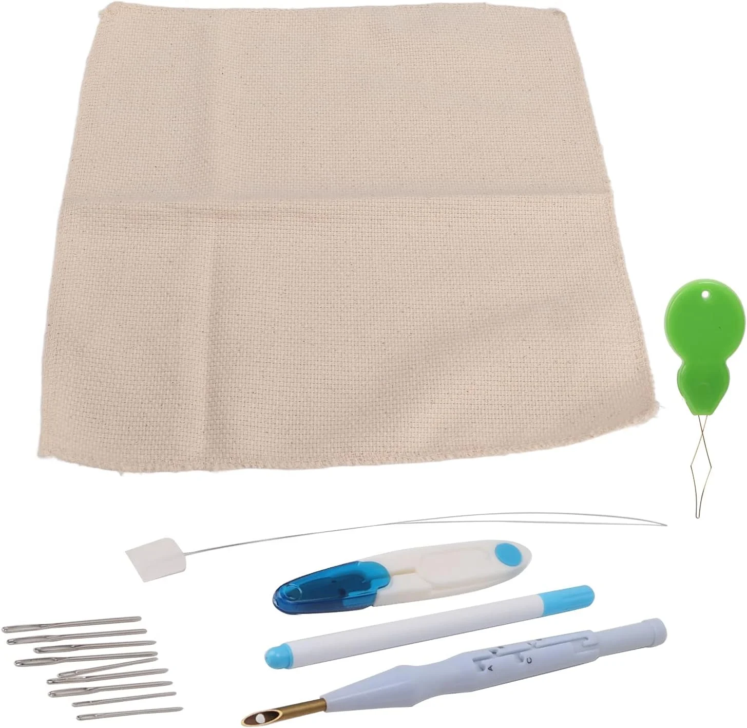 ست های گلدوزی پانچ سوزنی، قابل تنظیم، شامل نخ فرش، ابزار نخ کشی برای گلدوزی و دوخت لباس، پرده و سایر موارد DIY ست های گلدوزی پانچ سوزنی، قابل تنظیم، شامل نخ فرش، ابزار نخ کشی برای گلدوزی و دوخت لباس، پرده و سایر موارد DIY