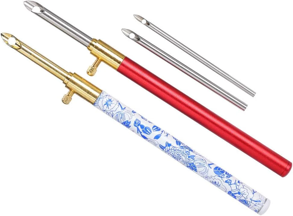 ست 2 عددی قلم گلدوزی، ست قلم گلدوزی، سوزن پانچ نفیس برای بافتنی، سوزن پانچ نخ فرش قابل تنظیم